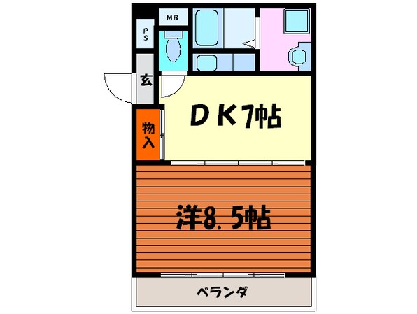 コンフォート佐伯の物件間取画像